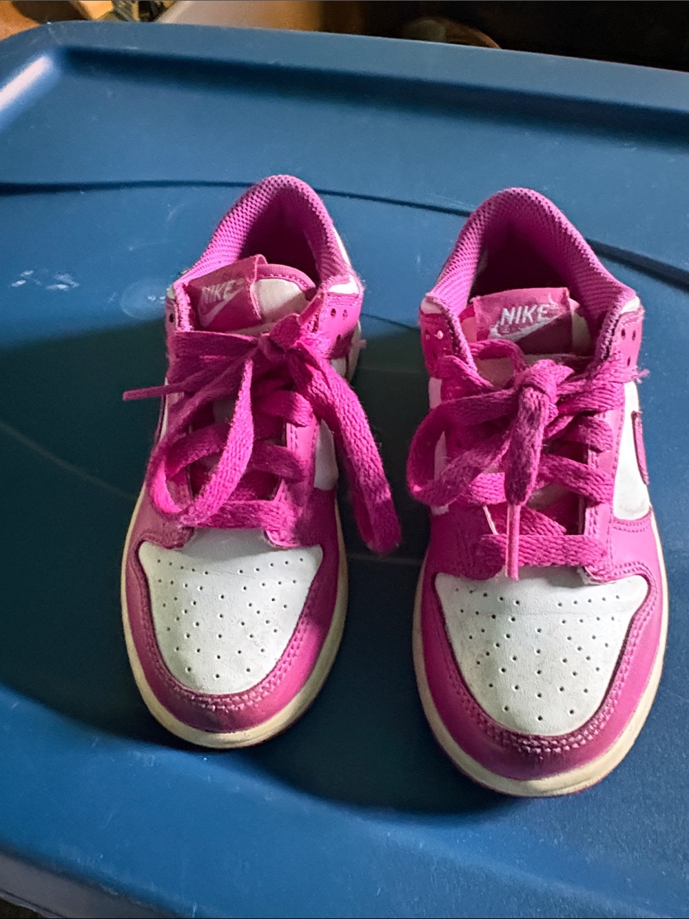 Nike Kids Hot Pink and White Low-Top Sneakers